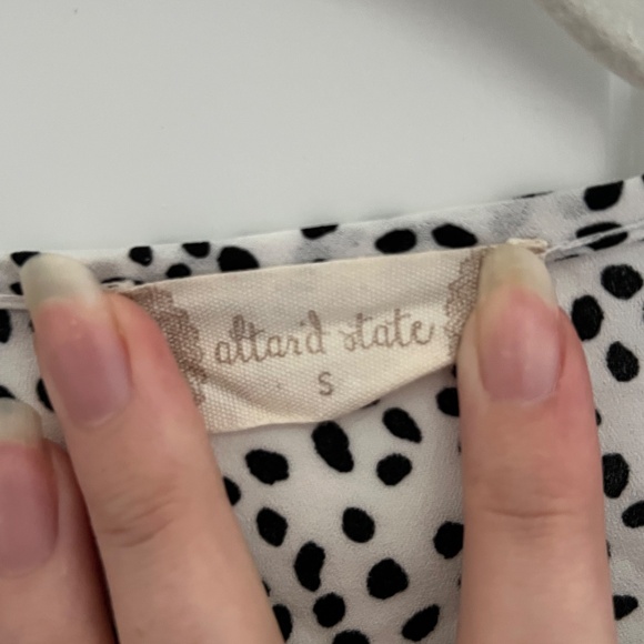 Altar'd State Makena Polka Dot Flutter Sleeve Bodysuit - Picture 2 of 3